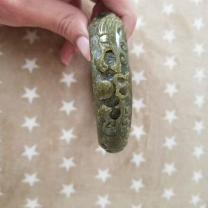 antique nephrite dragon bangle